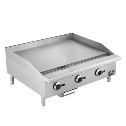 Forno Commerciale 36 Inch Gas Griddle, 3 Burners - Forno Appliances