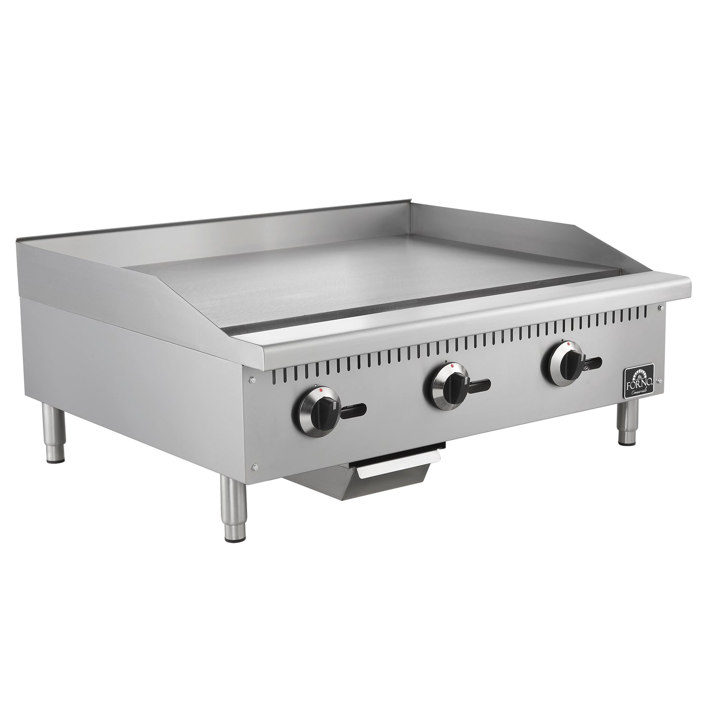 Forno Commerciale 36 Inch Gas Griddle, 3 Burners - Forno Appliances