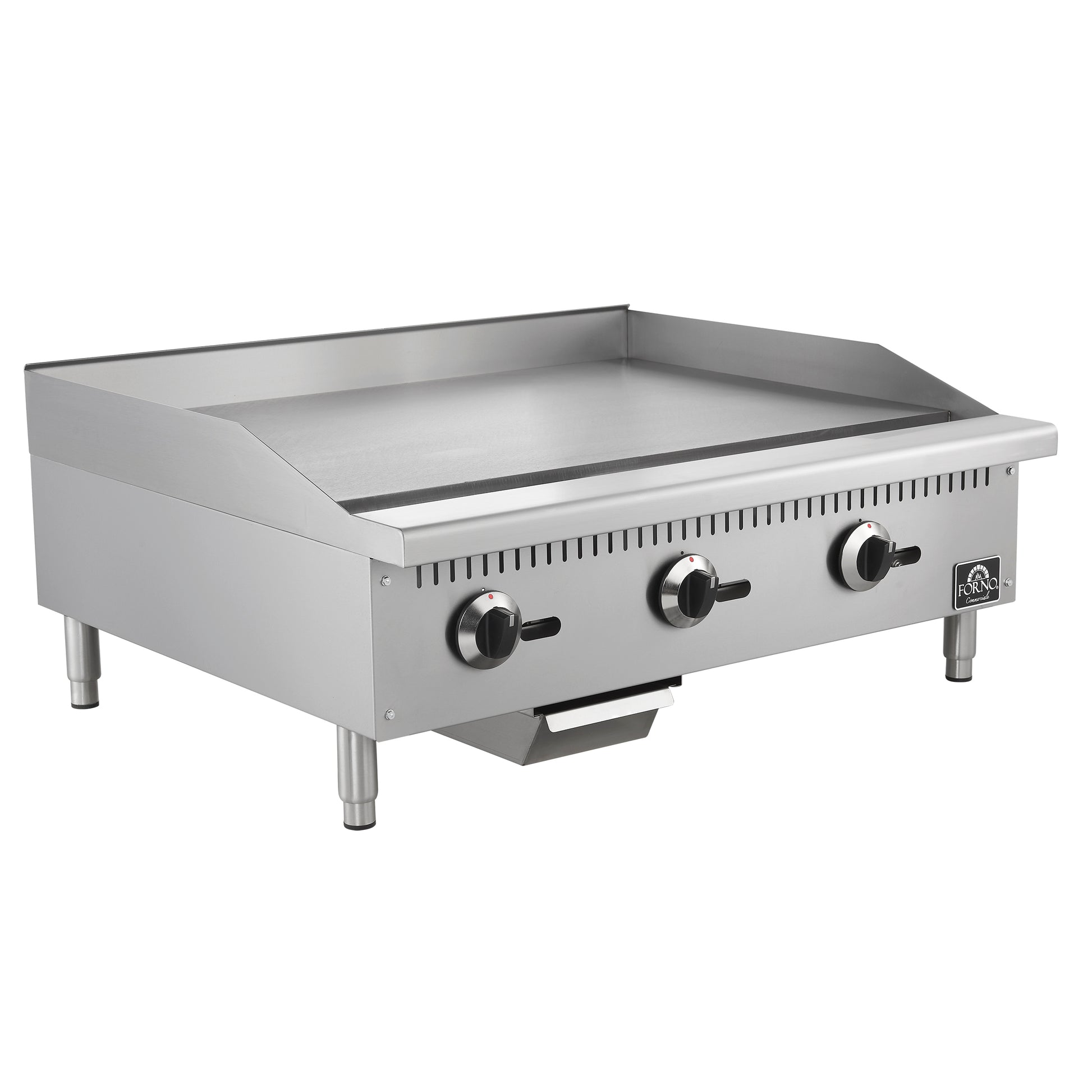 Forno Commerciale 36 Inch Gas Griddle, 3 Burners - Forno Appliances