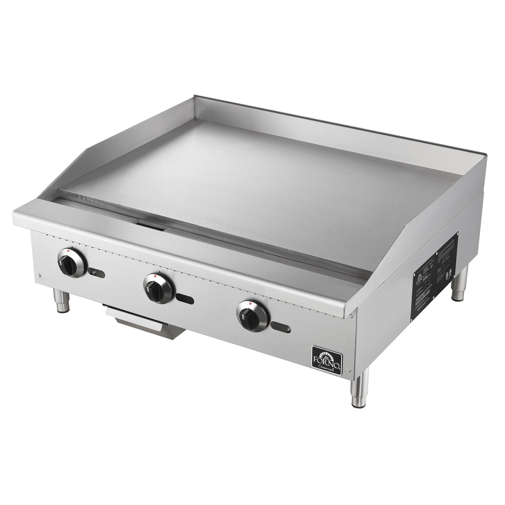 Forno Commerciale 36 Inch Gas Griddle, 3 Burners - Forno Appliances