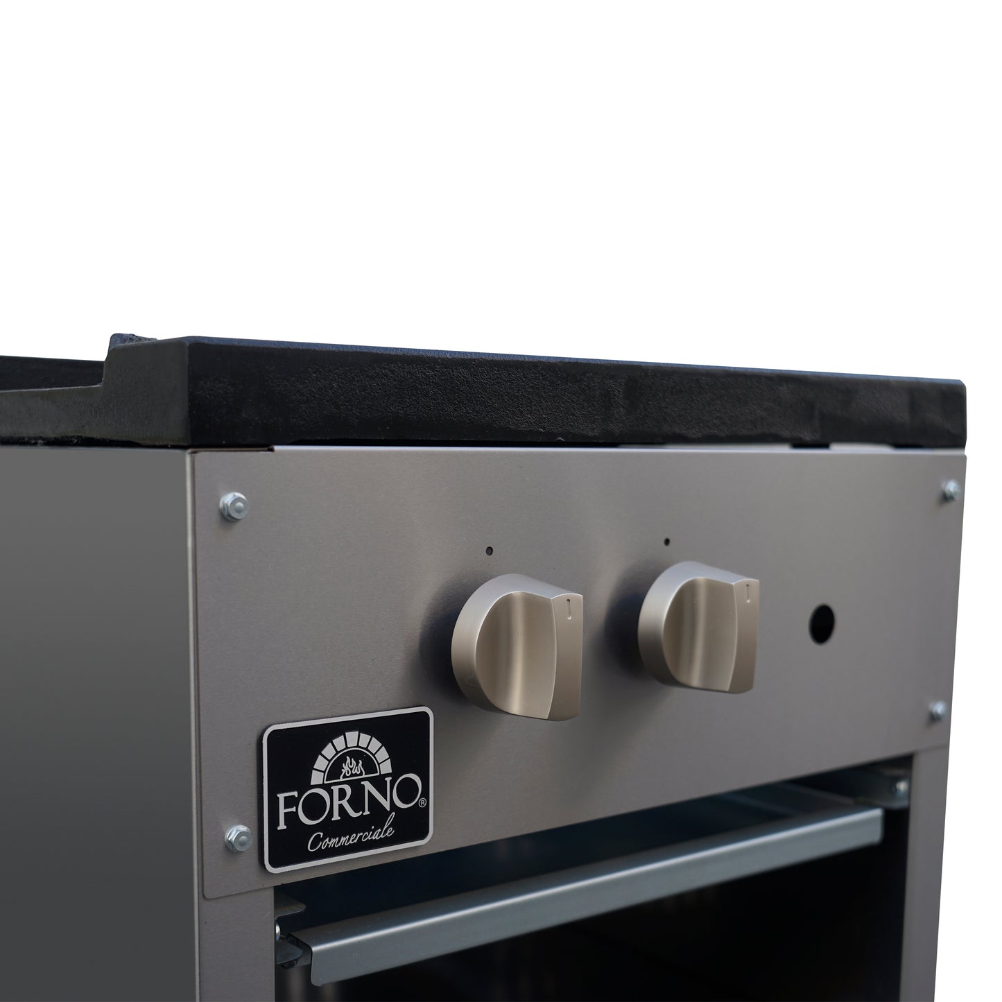 Forno Commerciale gas stock pot range, 1 powerful 3-ring burner, 80,000 BTU, durable stainless steel, heavy-duty cast iron grate - Forno Appliances