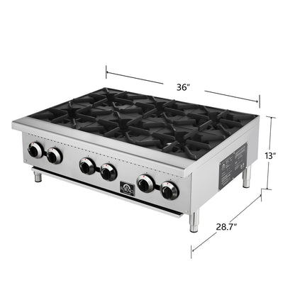 Forno Commerciale 36 Inch Gas Hotplate - Forno Appliances