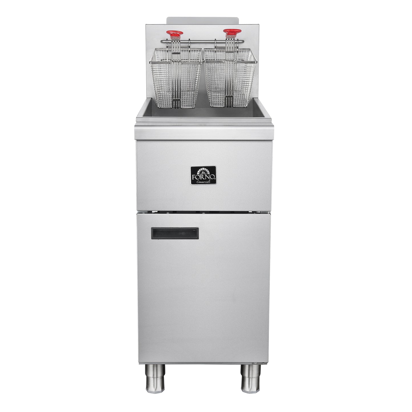 Forno Commerciale Propane Gas Deep Fryer, 3 Burners 90,000 BTU, 40 lbs Oil Capacity - Forno Appliances