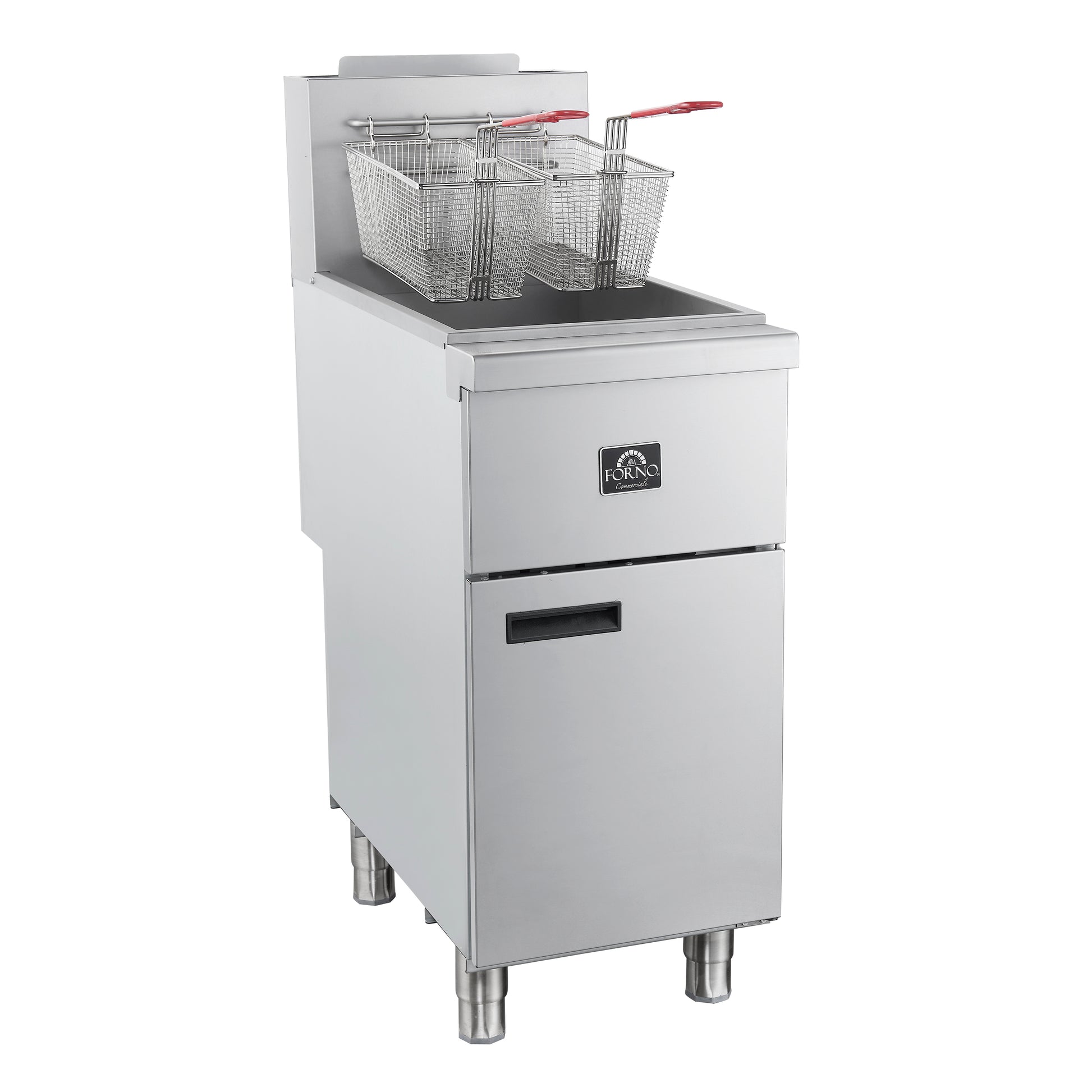 Forno Commerciale Propane Gas Deep Fryer, 3 Burners 90,000 BTU, 40 lbs Oil Capacity - Forno Appliances