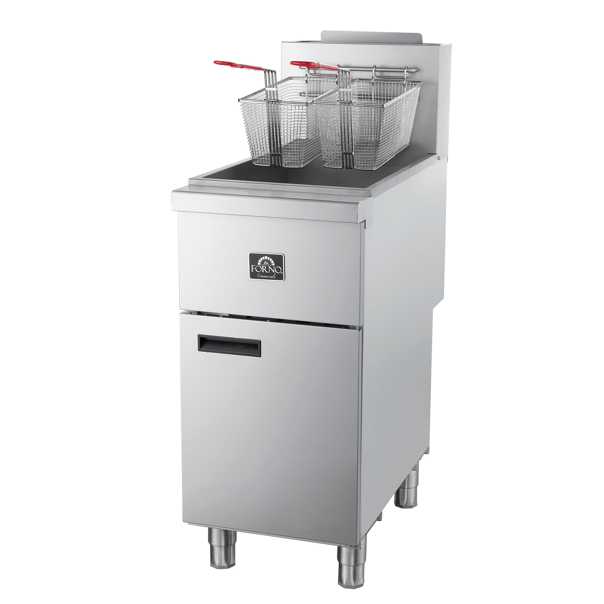 Forno Commerciale Propane Gas Deep Fryer, 3 Burners 90,000 BTU, 40 lbs Oil Capacity - Forno Appliances