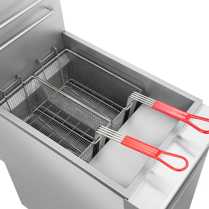 Forno Commerciale Propane Gas Deep Fryer, 3 Burners 90,000 BTU, 40 lbs Oil Capacity - Forno Appliances