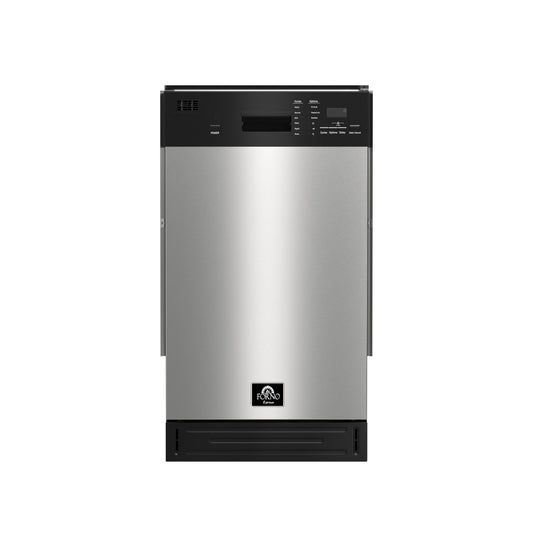 Forno Polo 18-Inch Built-In Stainless Steel Dishwasher, 8 Place Settings, ENERGY STAR Certified, 52 dBA - Forno Appliances