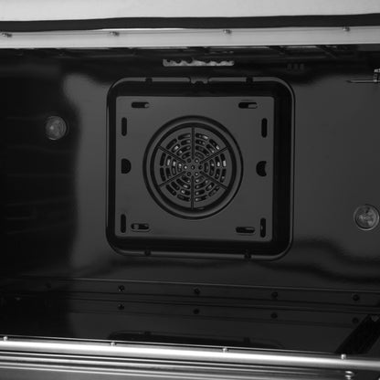 Forno Galiano 36-inch Dual Fuel Range in Black & Antique Brass Design, 6 Sealed Burners 83,000 BTU, 5.36 cu.ft. True Convection Oven - Forno Appliances