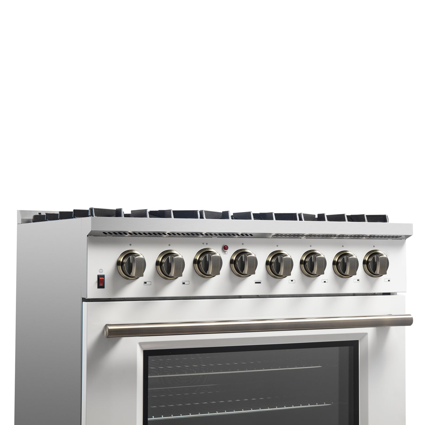Forno Galiano 36" Freestanding Dual Fuel Range in White - Forno Appliances