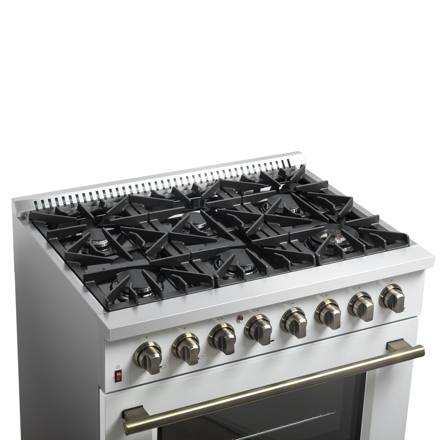 Forno Galiano 36" Freestanding Dual Fuel Range in White - Forno Appliances