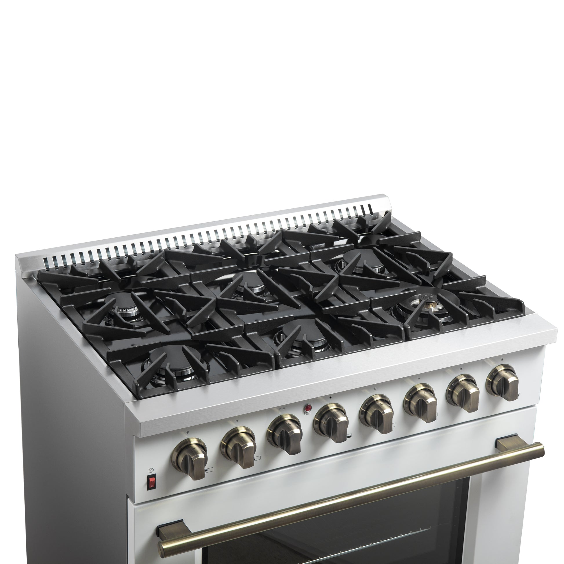 Forno Galiano 36" Freestanding Dual Fuel Range in White - Forno Appliances