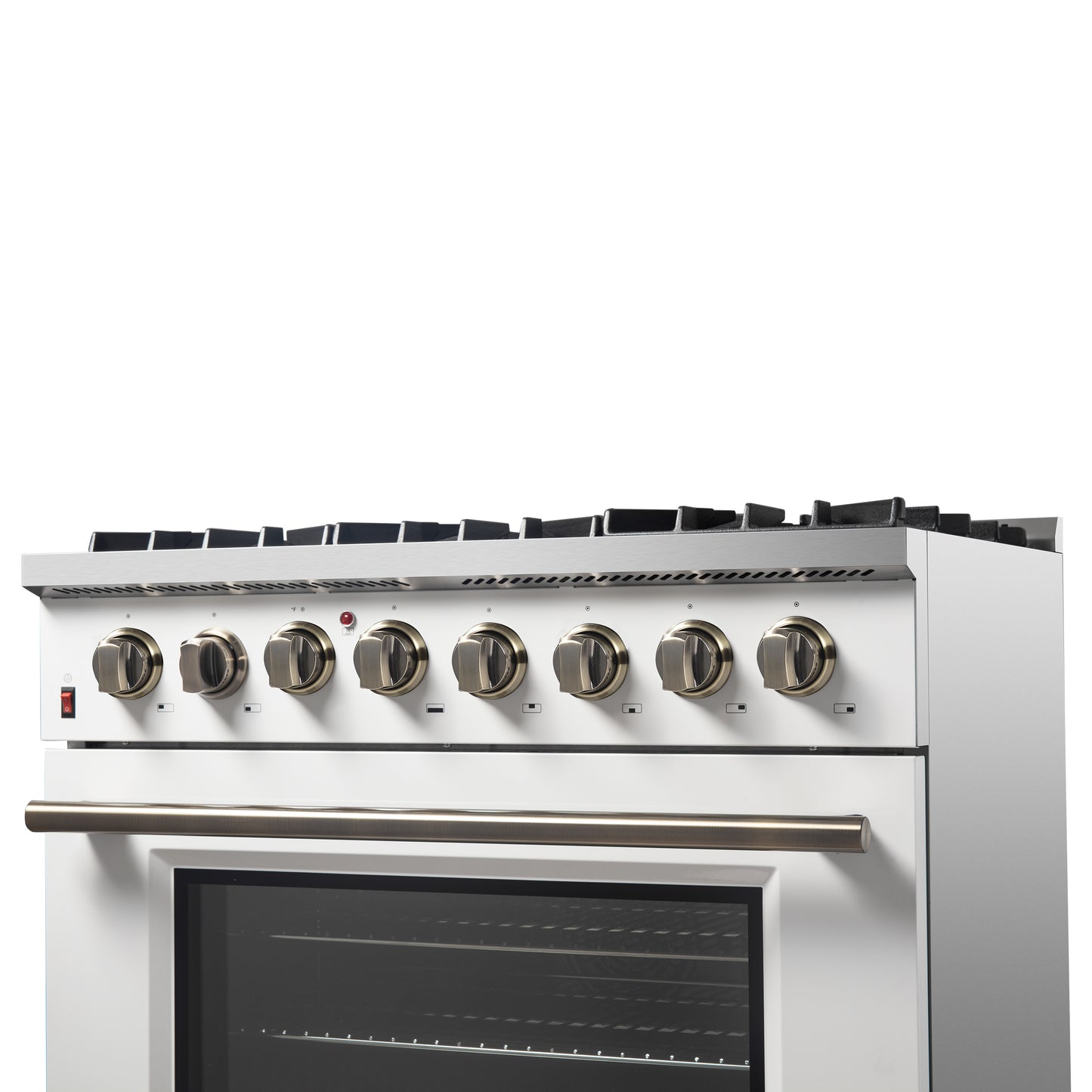 Forno Galiano 36" Freestanding Dual Fuel Range in White - Forno Appliances