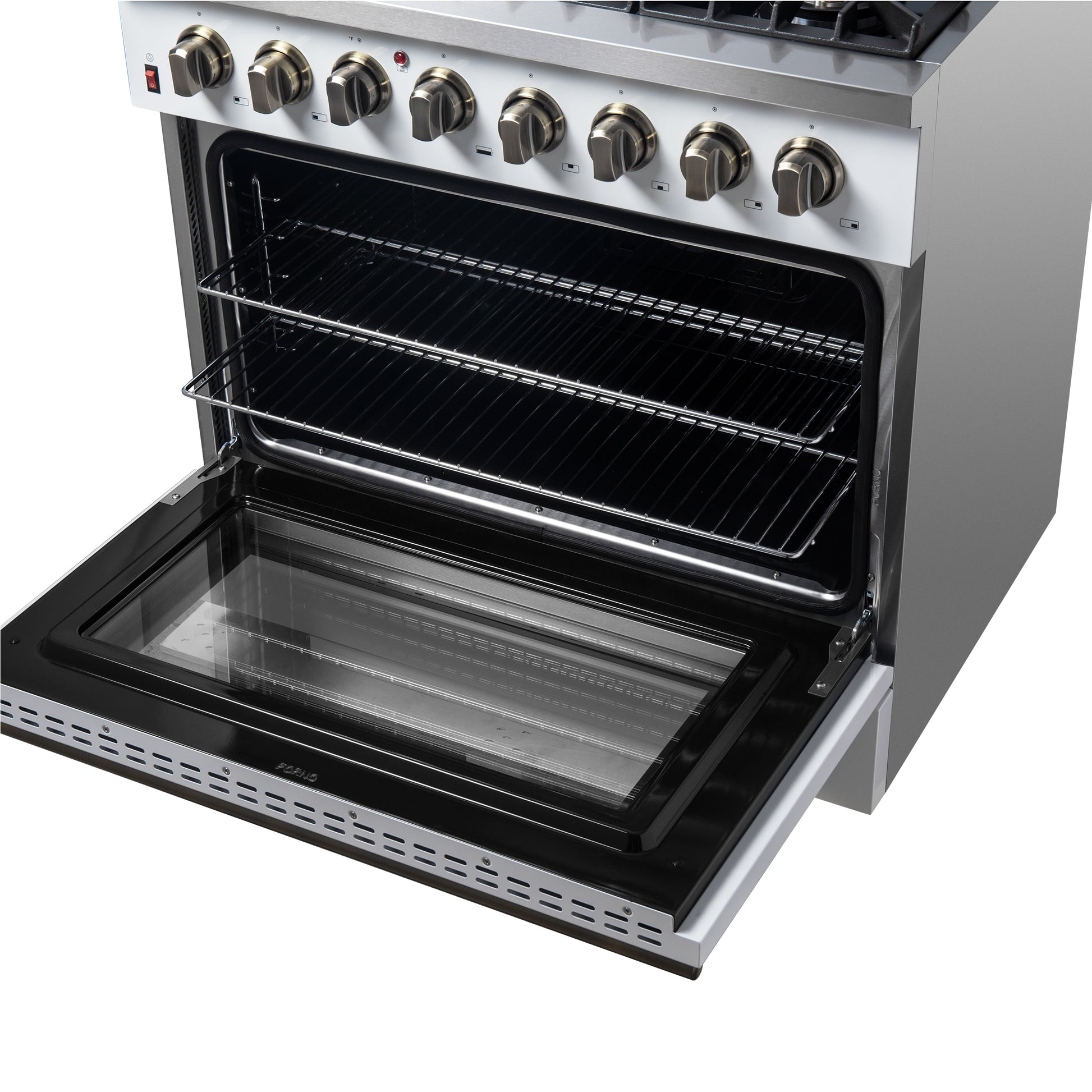 Forno Galiano 36" Freestanding Dual Fuel Range in White - Forno Appliances