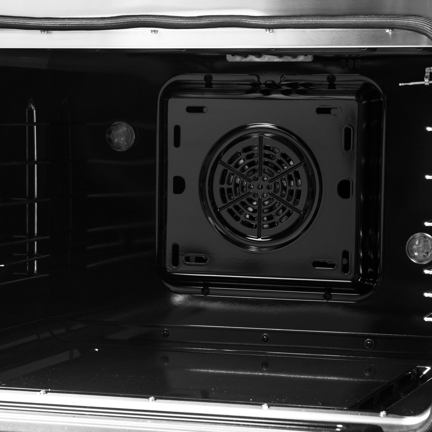 Galiano 48-inch Dual Fuel Range Black & Antique Brass Design with 8 Sealed Burners 107,000 BTU, 6.58 cu. ft. double ovens & Griddle - Forno Appliances
