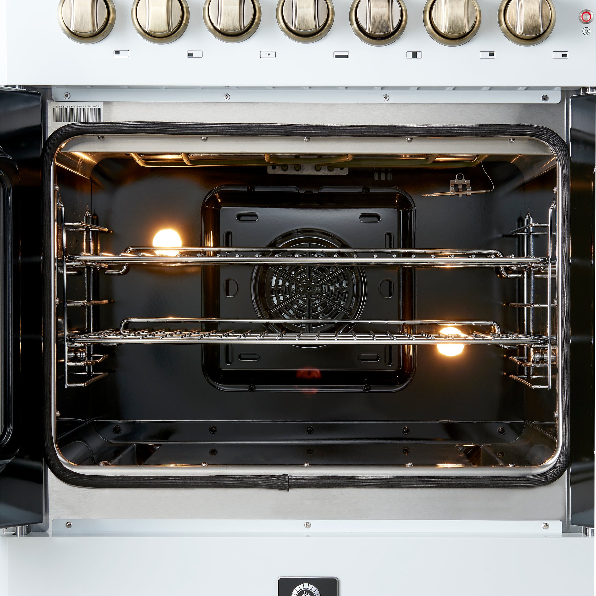 Forno Galiano 30-inch Freestanding French Door Dual Fuel Range White - Forno Appliances