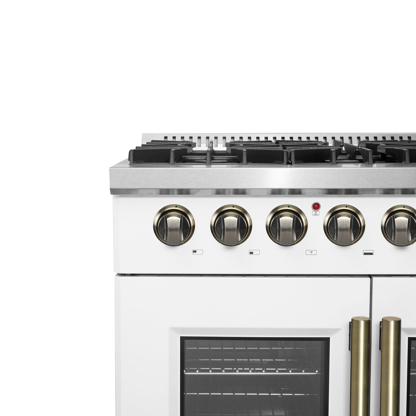 Forno Galiano 36-inch Freestanding French Door Dual Fuel Range White - Forno Appliances
