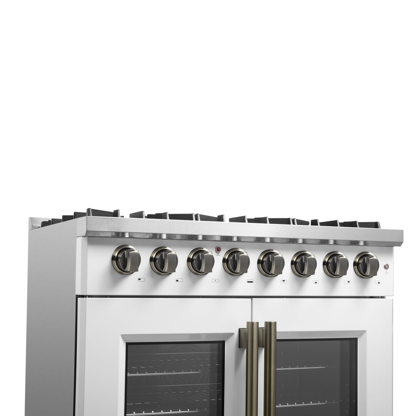 Forno Galiano 36-inch Freestanding French Door Dual Fuel Range White - Forno Appliances