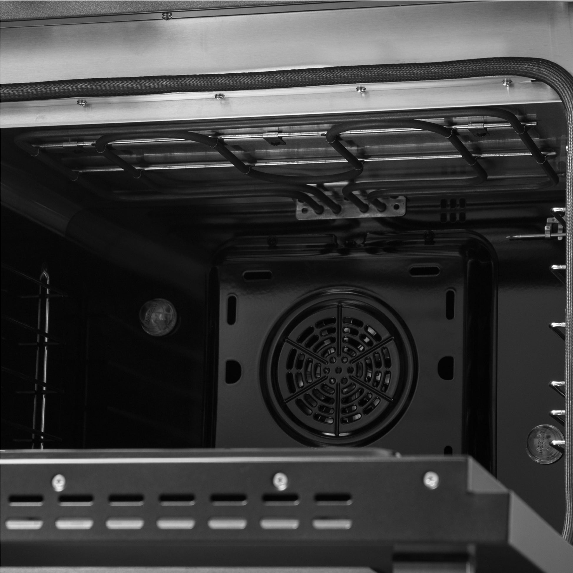 Forno Galiano 48-inch French Door Dual Fuel Range, Black & Antique Brass Design, 8 Sealed Burners - 107,000 BTU, Griddle, 6.58 cu.ft. Double Ovens - Forno Appliances