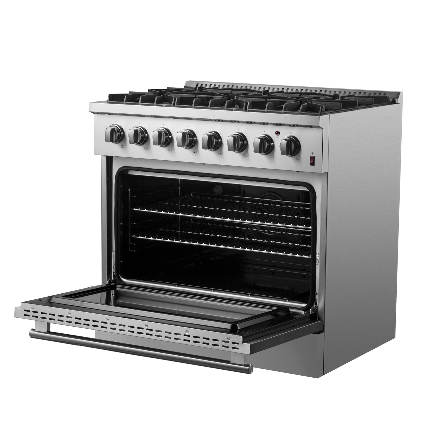 Forno Marco 36-Inch Dual Fuel Range, Stainless Steel, 6 Burners, 67,000 BTU, True Convection Oven, Energy Efficient - Forno Appliances