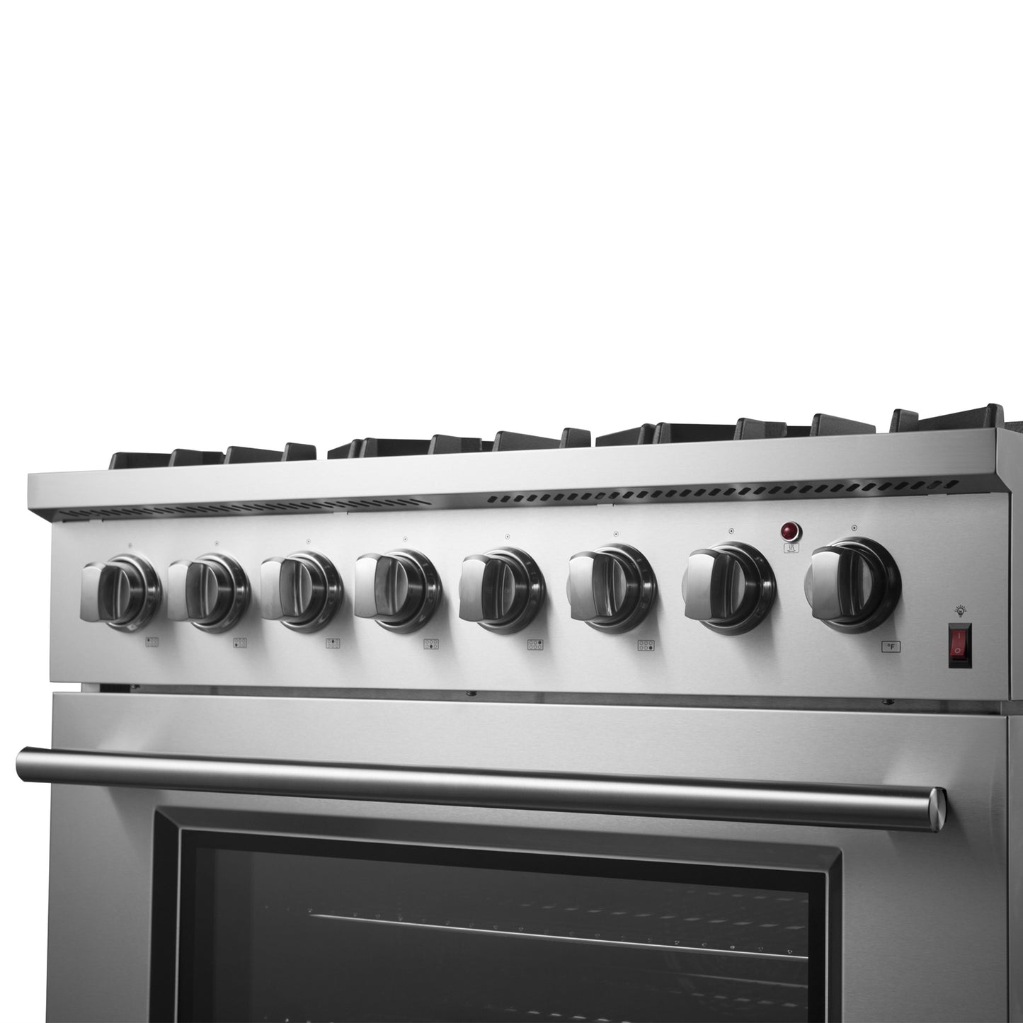 Forno Marco 36-Inch Dual Fuel Range, Stainless Steel, 6 Burners, 67,000 BTU, True Convection Oven, Energy Efficient - Forno Appliances