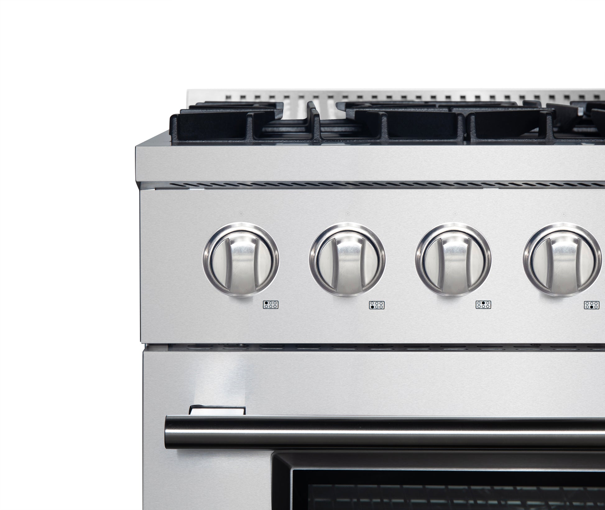 Forno Marco 36-Inch Dual Fuel Range, Stainless Steel, 6 Burners, 67,000 BTU, True Convection Oven, Energy Efficient - Forno Appliances