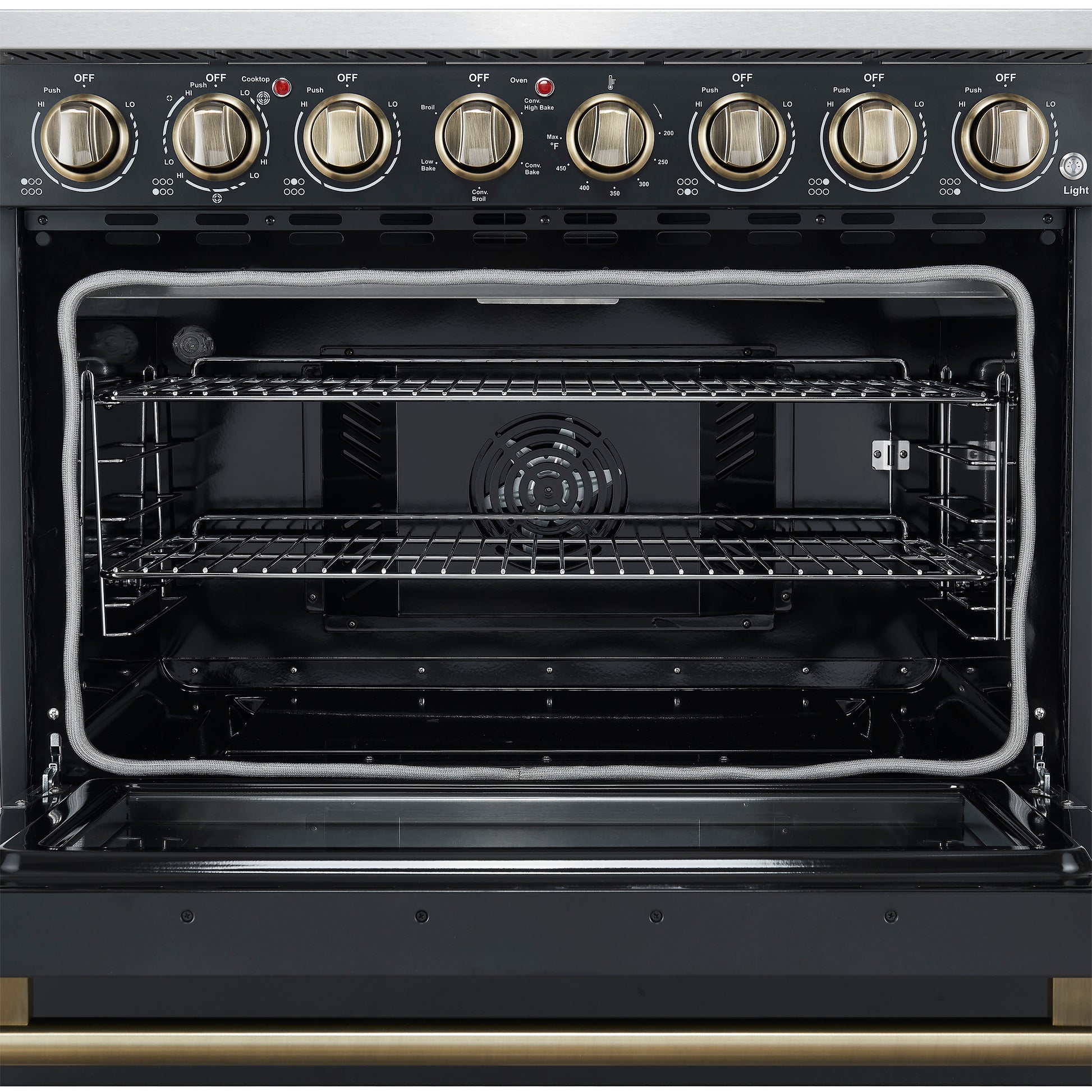 Forno Paolo 36 Inch Black Freestanding Electric Range, Stainless Steel, 5.44 cu.ft, True Convection Oven, Energy Efficient - Forno Appliances