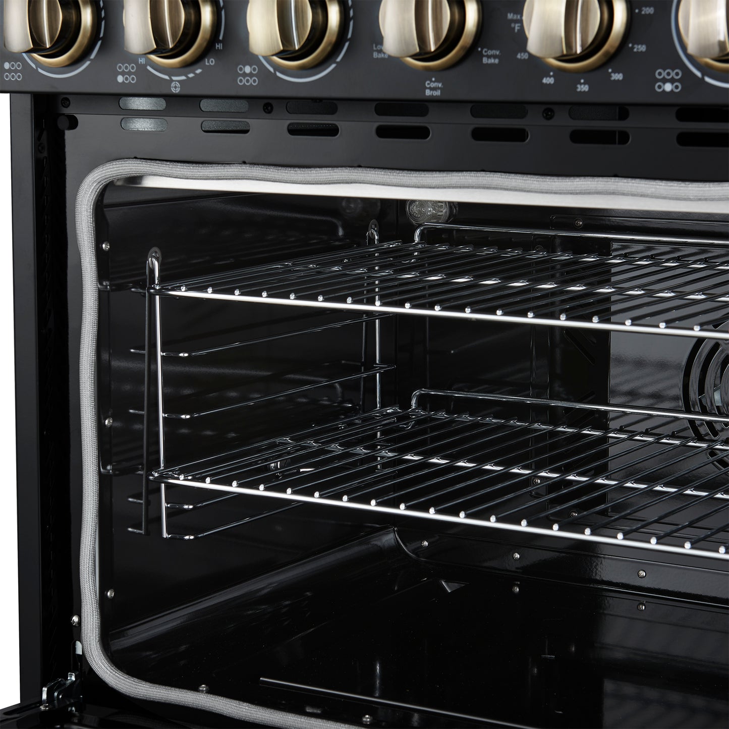 Forno Paolo 36 Inch Black Freestanding Electric Range, Stainless Steel, 5.44 cu.ft, True Convection Oven, Energy Efficient - Forno Appliances