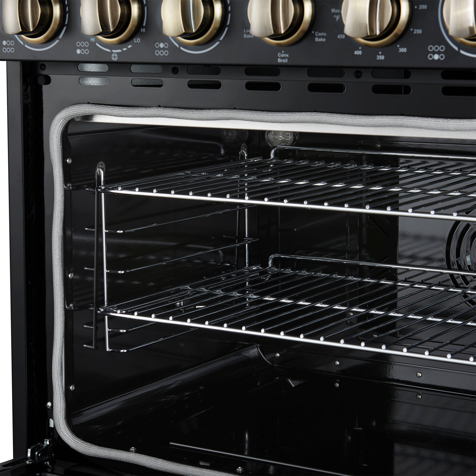 Forno Paolo 36 Inch Black Freestanding Electric Range, Stainless Steel, 5.44 cu.ft, True Convection Oven, Energy Efficient - Forno Appliances