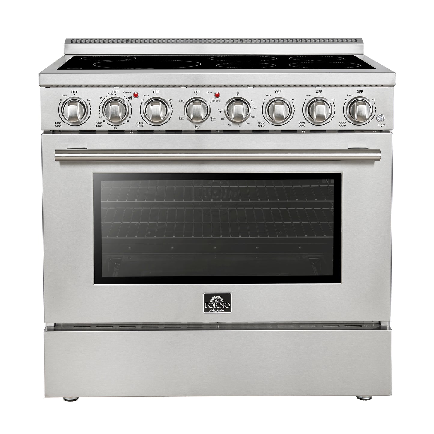 Forno Paolo cuisinière électrique pose libre de 36 pouces, acier inoxydable, 5,44 pi³, four à convection véritable, écoénergétique - Forno Appliances