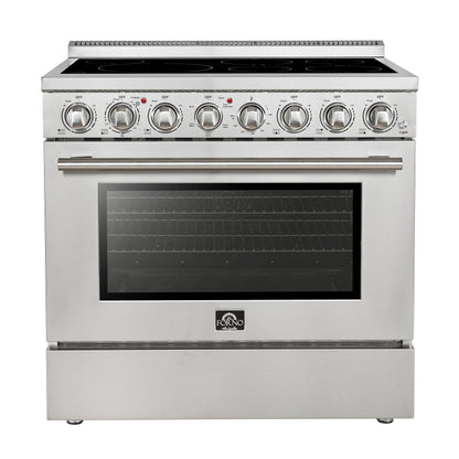 Forno Paolo cuisinière électrique pose libre de 36 pouces, acier inoxydable, 5,44 pi³, four à convection véritable, écoénergétique - Forno Appliances