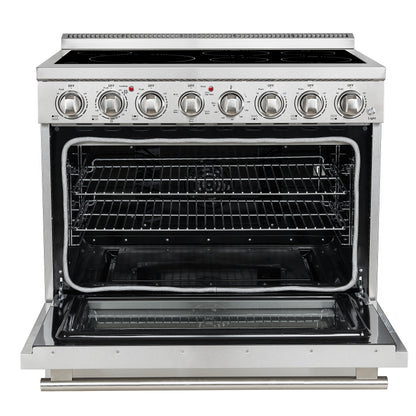 Cuisinière électrique indépendante Forno Paolo de 36 pouces, acier inoxydable, 5.44 cu.ft, four à convection véritable, économe en énergie - Forno Appliances