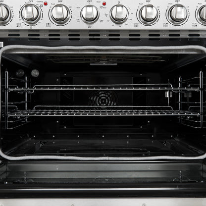 Cuisinière électrique autoportante Forno Paolo de 36 pouces, acier inoxydable, 5,44 pi³, four à convection véritable, économe en énergie - Forno Appliances