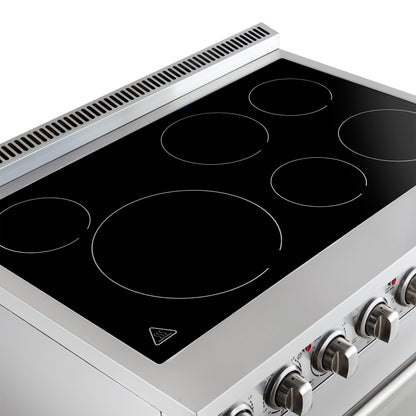 alt
Cuisinière électrique autonome Forno Paolo de 36 pouces, acier inoxydable, 5.44 cu.ft, four à convection véritable, économe en énergie - Forno Appliances