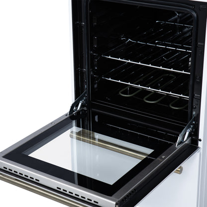 Forno Pallerano 20 Inch Freestanding Electric Range in White, Canada Version, Plug and Cord Included