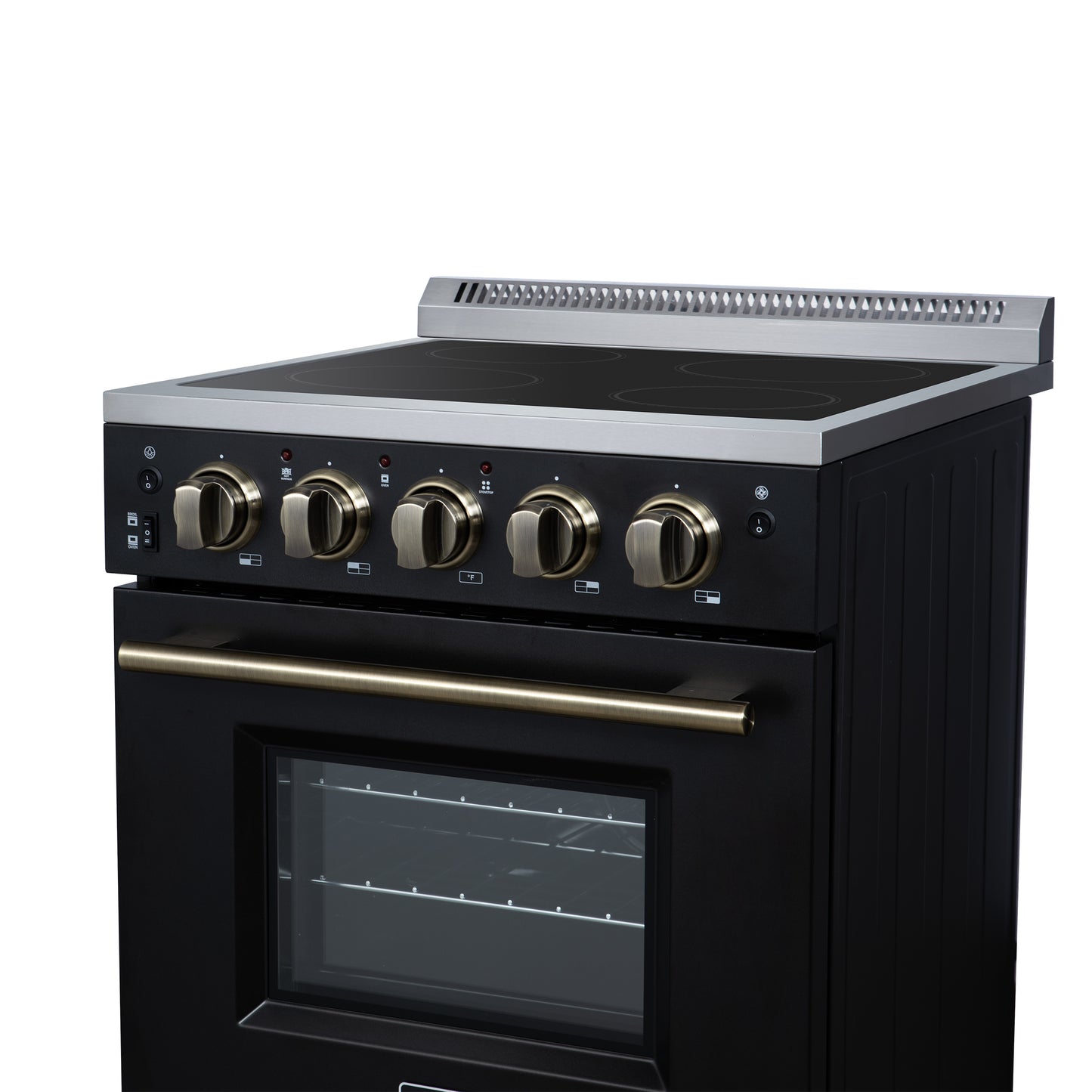 Forno Loiano 24 Inch Freestanding Electric Range in Black - Forno Appliances