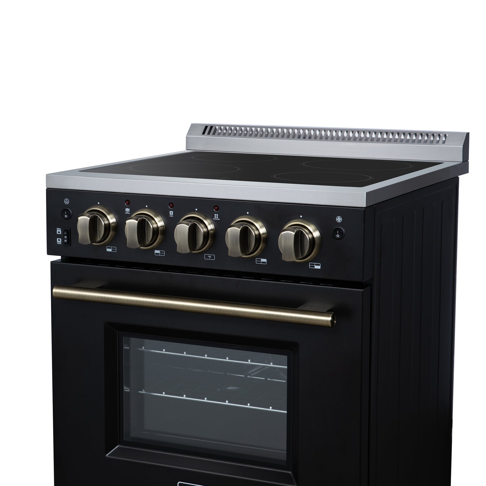 Forno Loiano 24 Inch Freestanding Electric Range in Black - Forno Appliances