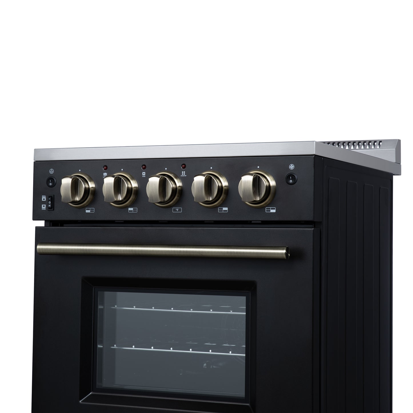 Forno Loiano 24 Inch Freestanding Electric Range in Black - Forno Appliances