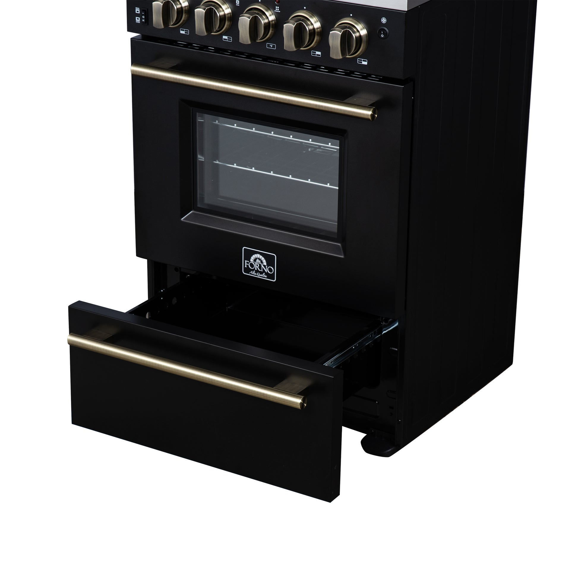 Forno Loiano 24 Inch Freestanding Electric Range in Black - Forno Appliances
