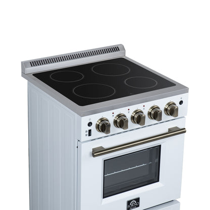 Forno Loiano cuisinière électrique autoportante 24 pouces blanche - Forno Appliances