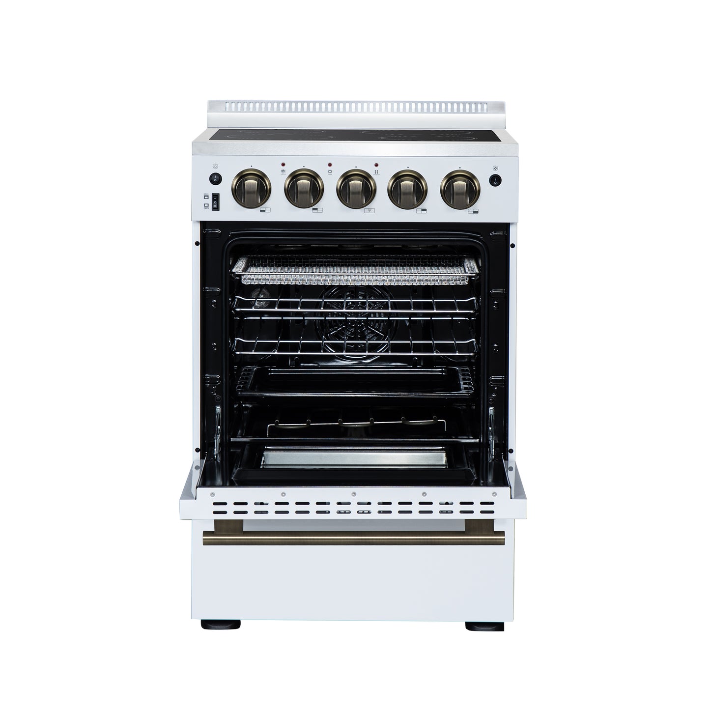 Cuisinière électrique autonome Forno Loiano 24 pouces, blanche - Forno Appliances