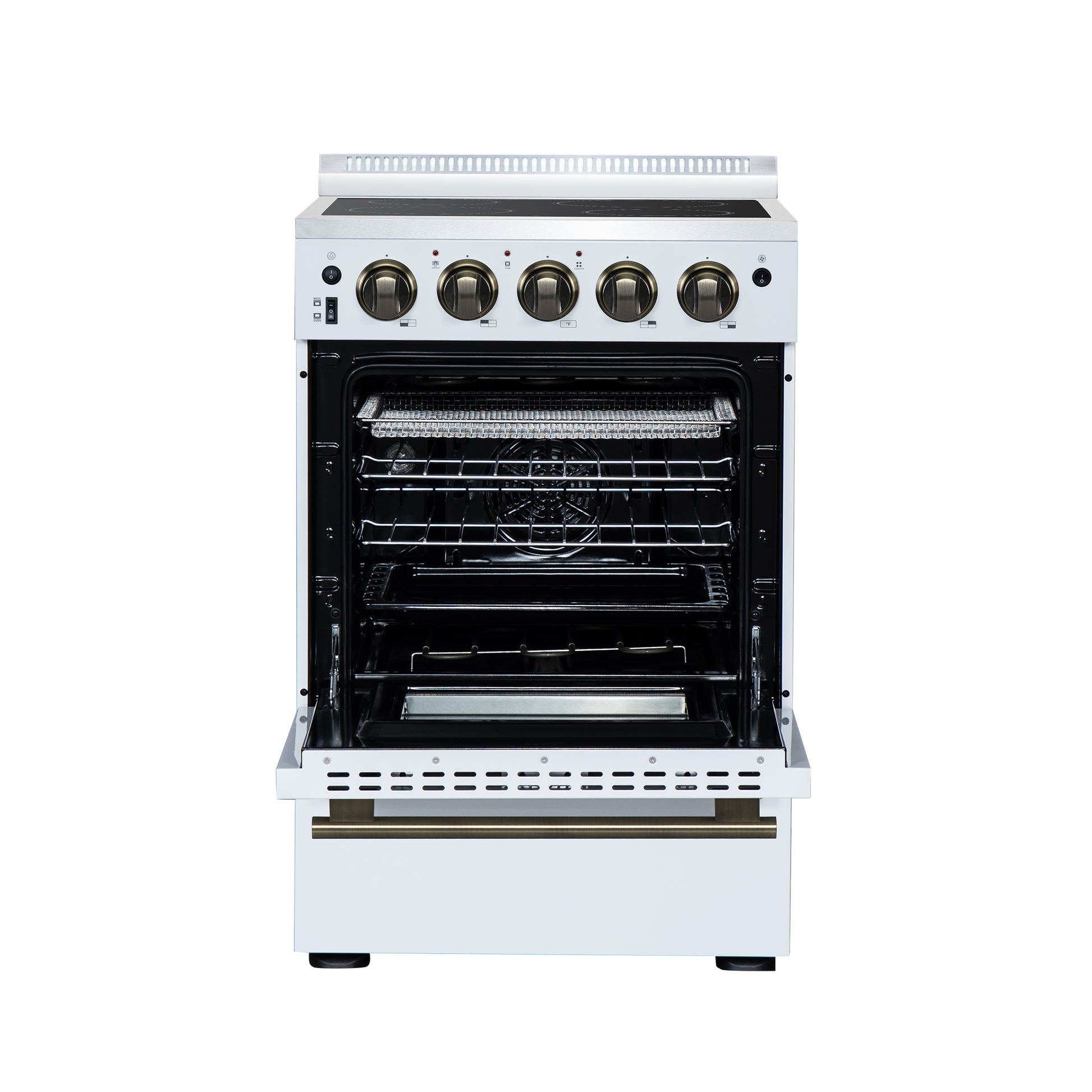 Cuisinière électrique autonome Forno Loiano 24 pouces, blanche - Forno Appliances