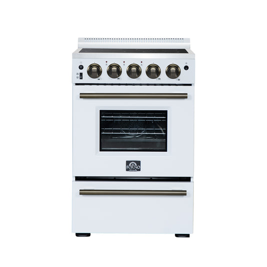 Forno Loiano 24 Inch Freestanding Electric Range in White - Forno Appliances