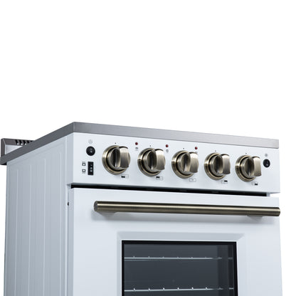 Forno Loiano cuisinière électrique indépendante 24 pouces blanche - Forno Appliances