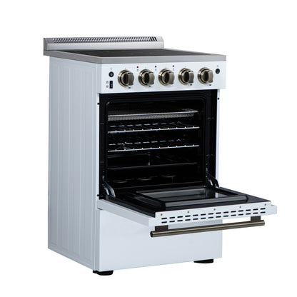 Cuisinière électrique indépendante Forno Loiano de 24 pouces, blanche - Forno Appliances