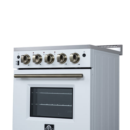 Four électrique autoportant Forno Loiano 24 pouces, blanc - Forno Appliances