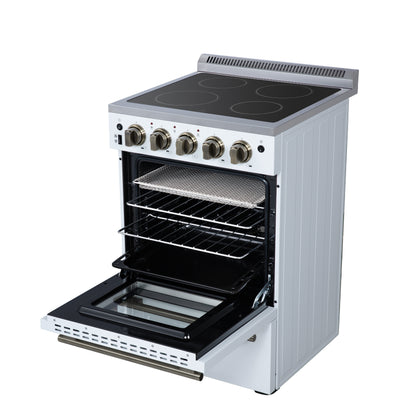 Forno Loiano cuisinière électrique autoportante 24 pouces, blanche - Forno Appliances