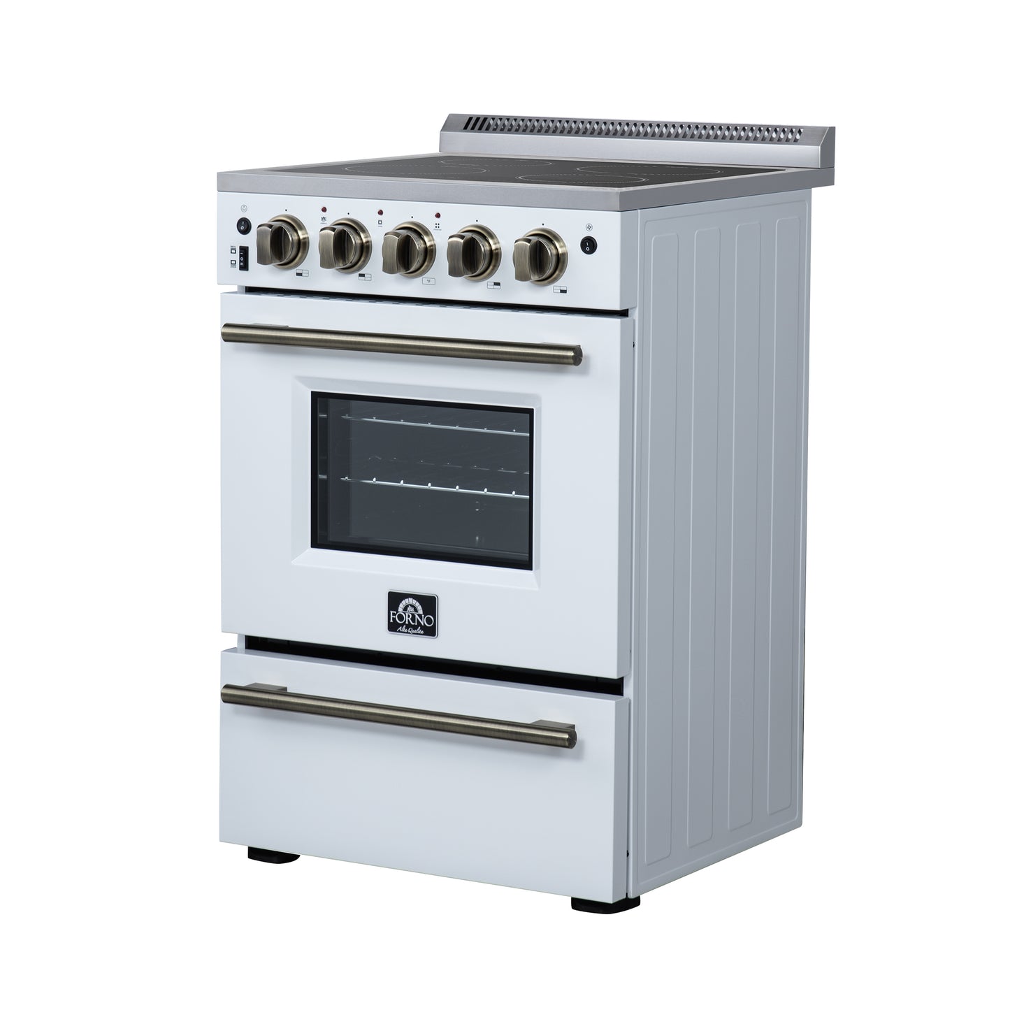 Cuisinière électrique autonome Forno Loiano 24 pouces blanche - Forno Appliances