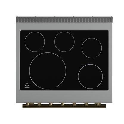 Cuisinière électrique autonome Forno Paolo de 30 po, blanche, 4,38 pi³, four à convection vraie, écoénergétique - Forno Appliances