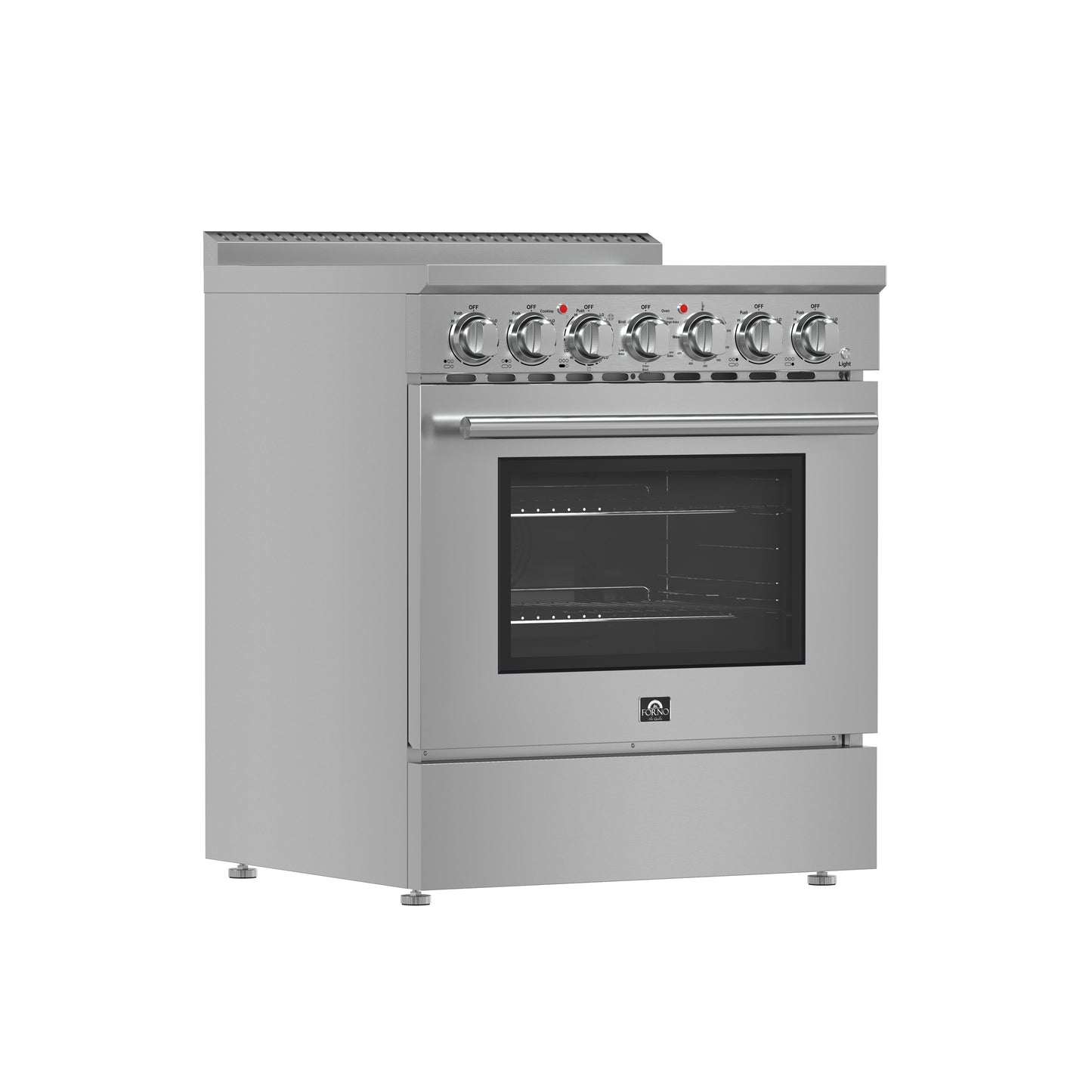 Cuisinière électrique autonome Forno Paolo 30 pouces, acier inoxydable, 4,38 pi³, four à convection véritable, écoénergétique - Forno Appliances