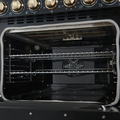 Forno Paolo 30-Inch Freestanding Electric Range, Black, 4.38 cu.ft, True Convection Oven, Energy Efficient - Forno Appliances